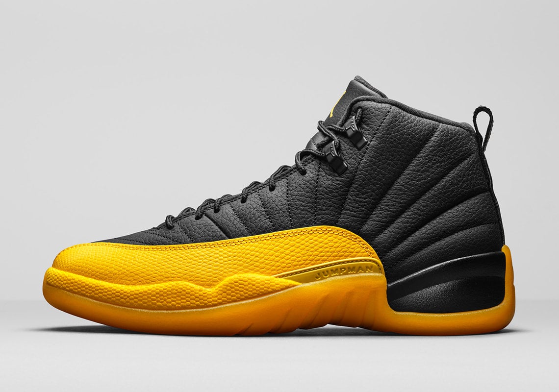 Jordan 12 black and gold mens top